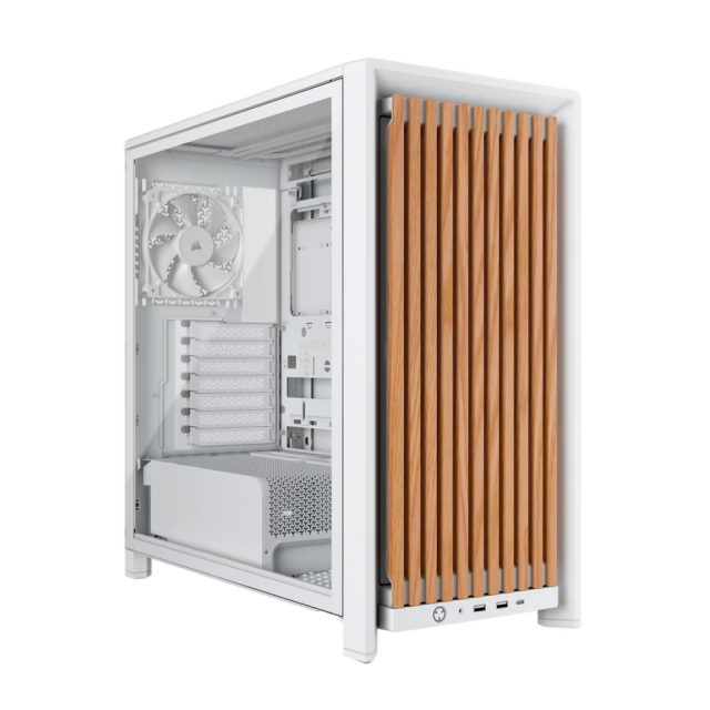 Case Corsair Frame 4000D Wood RS Mid-Tower - White/Oak 