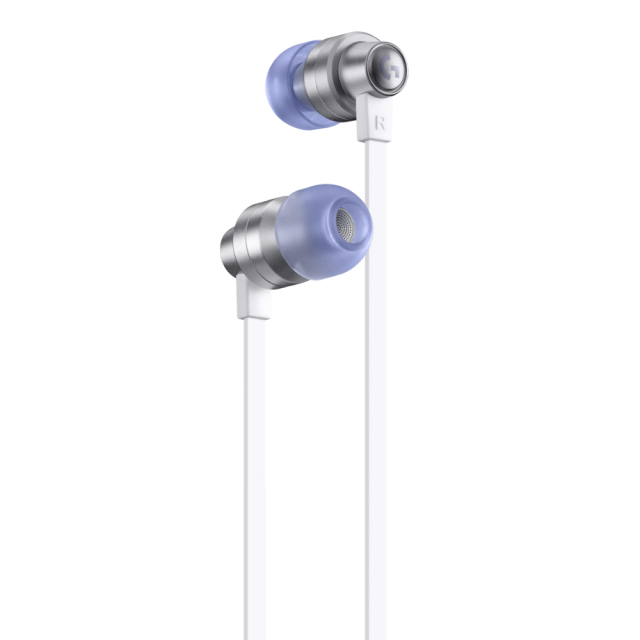 Gaming Earphone Logitech G333 In-ear, 3.5 mm + USB-C adapter, White 