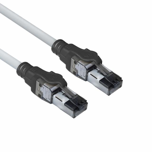 ACT Grey 3 meters S/FTP CAT6A IDC 4PPoE / PoE++ 100W LSZH 