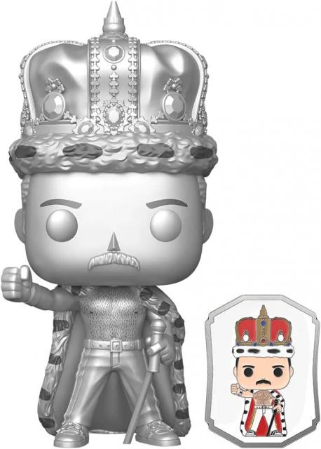 Funko Pop! Rocks: Queen - Freddie Mercury King (Platinum) with Pin (Special Edition) #184 Vinyl 