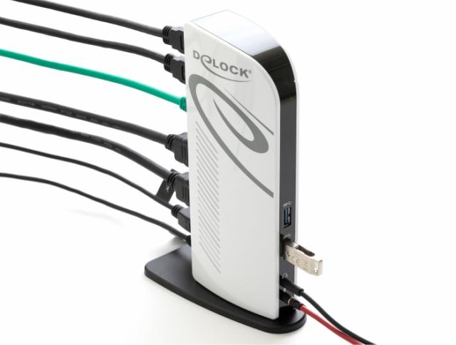 Delock USB Docking Station Dual HDMI Full-HD / USB 3.2 / LAN / Audio 