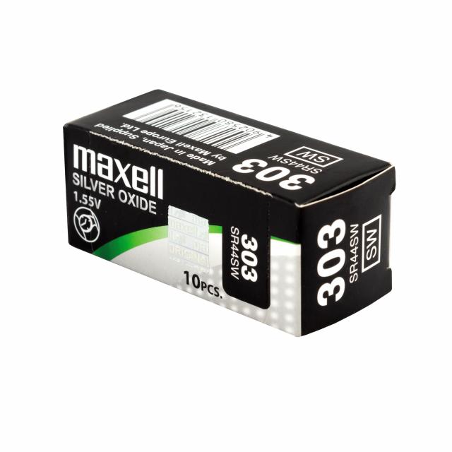 Бутонна батерия сребърна MAXELL SR44 SW/357/   1.55V 