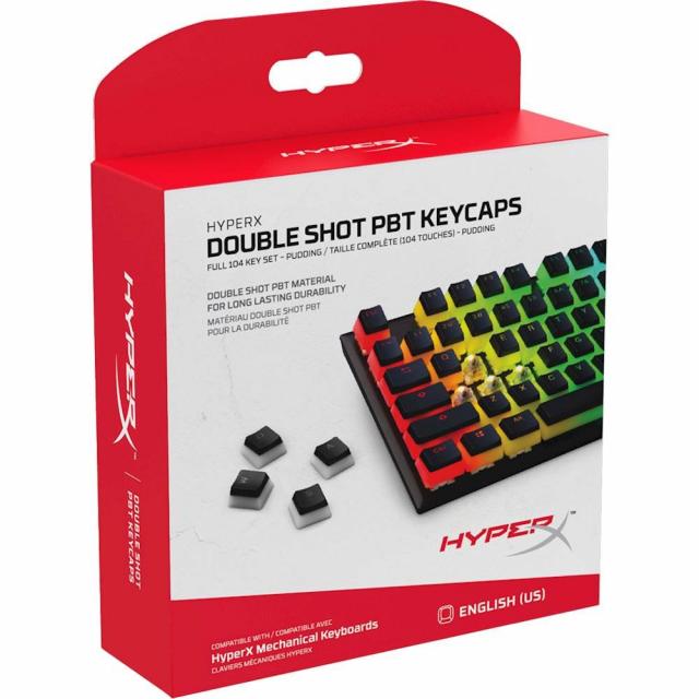 HyperX Pudding Black Double Shot PBT Keycap Set Upgrade Kit
