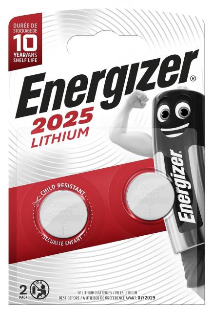 Lithium Button Battery ENERGIZER  CR2025 3V 2 pcs in blister  