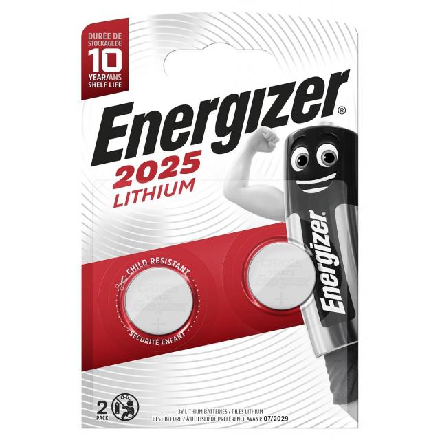 Lithium Button Battery ENERGIZER  CR2025 3V 2 pcs in blister 