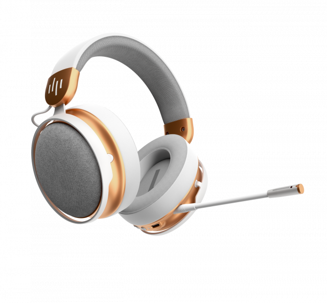 Геймърски безжични слушалки Dark Project Sono Wireless - White/Gold 