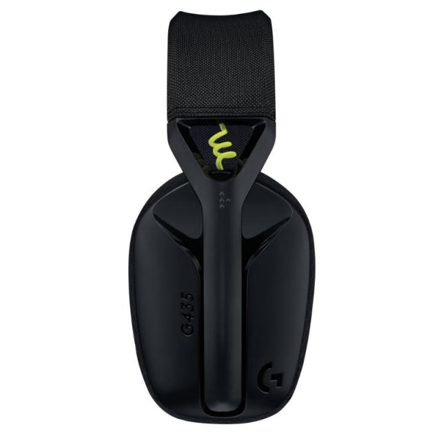 Геймърски безжични слушалки Logitech G435 Lightspeed Wireless, Микрофон, Черни 