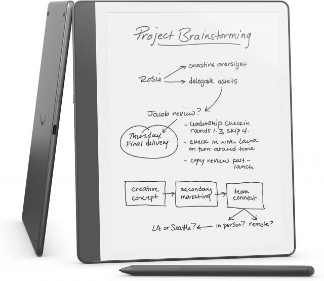 Amazon Kindle Scribe (2024) четец 64GB - 10.2" - с Premium Pen, тъмно сив 