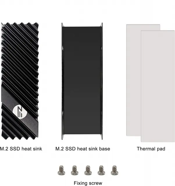 M.2 Heatsink EZDIY-FAB for NVMe SSD - Black 