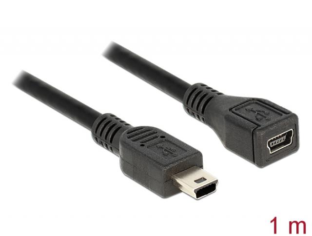 Delock Cable USB 2.0 mini-B Extension male/female 1m 