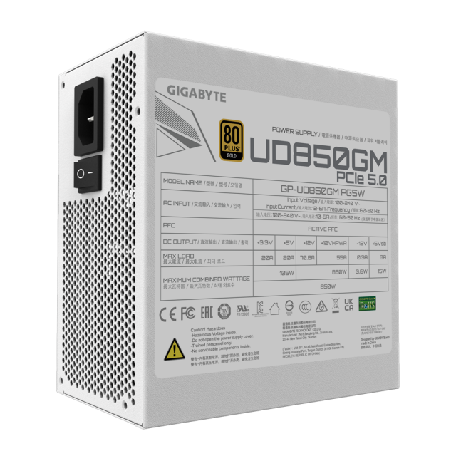 Захранващ блок Gigabyte UD850GM PG5W, 850W 