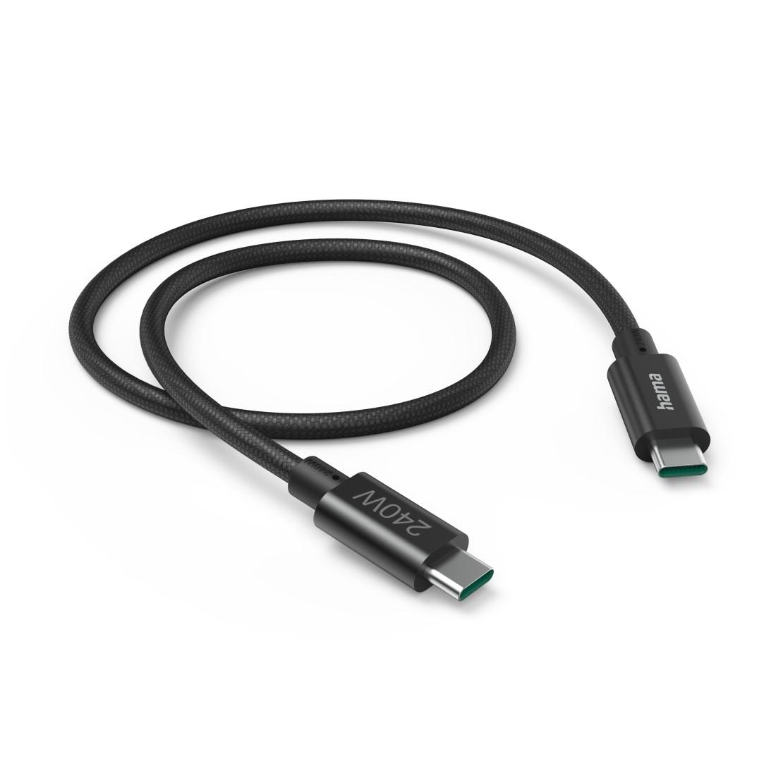 Кабел за зареждане Hama, USB-C - USB-C, 240 W, USB 3.2 Gen1, 201702