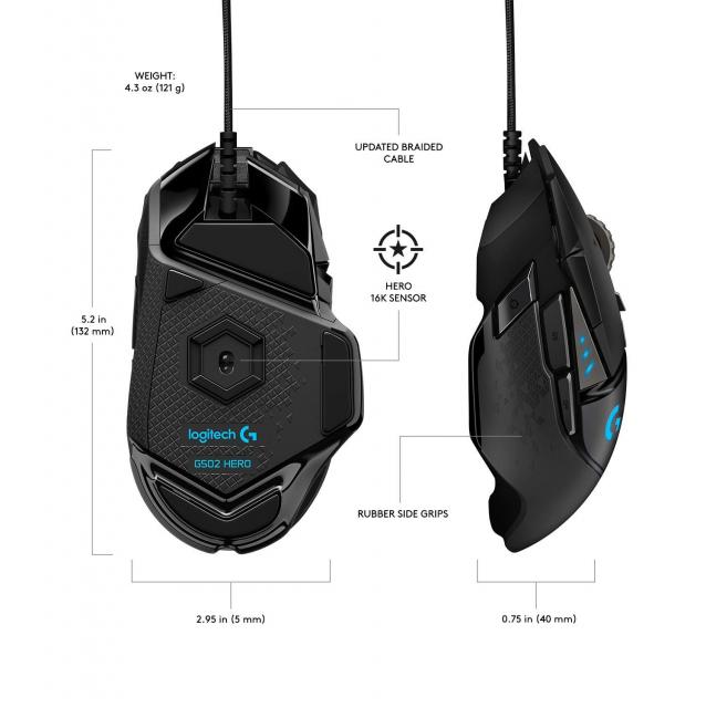 Gaming Mouse Logitech G502 HERO Proteus Spectrum RGB 