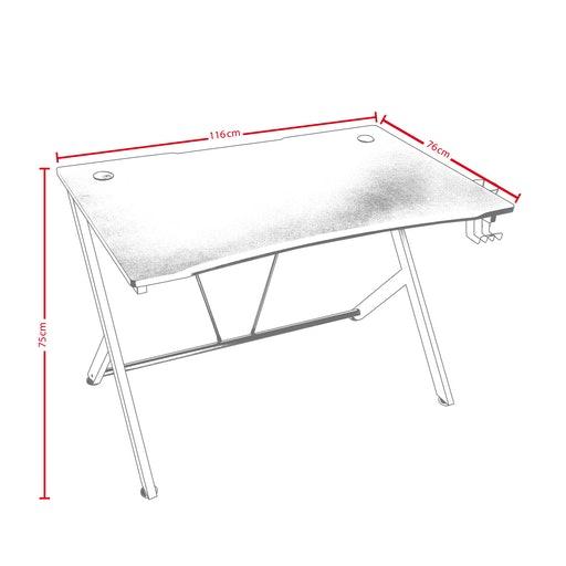 Геймърско бюро Nitro Concepts D12, Black/Red 