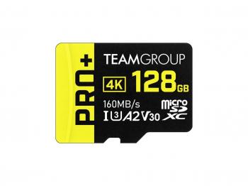Memory card Team Group PRO Plus microSDXC 128GB, UHS-I U3, A2, V30 + SD Adapter