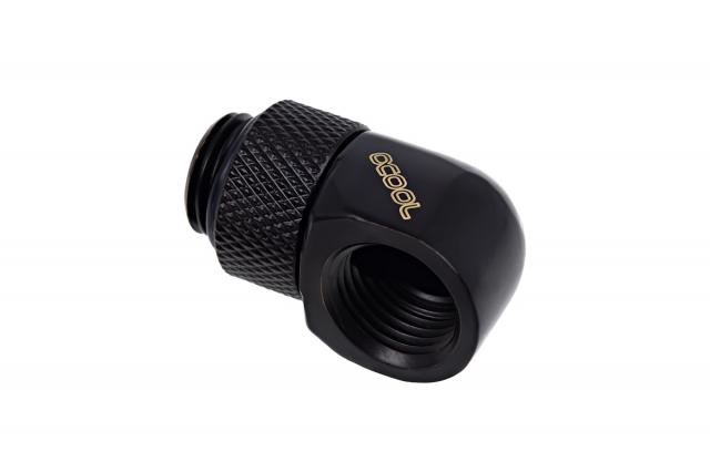 Alphacool Eiszapfen L-connector rotatable G1/4 outer thread to G1/4 inner thread - deep black 