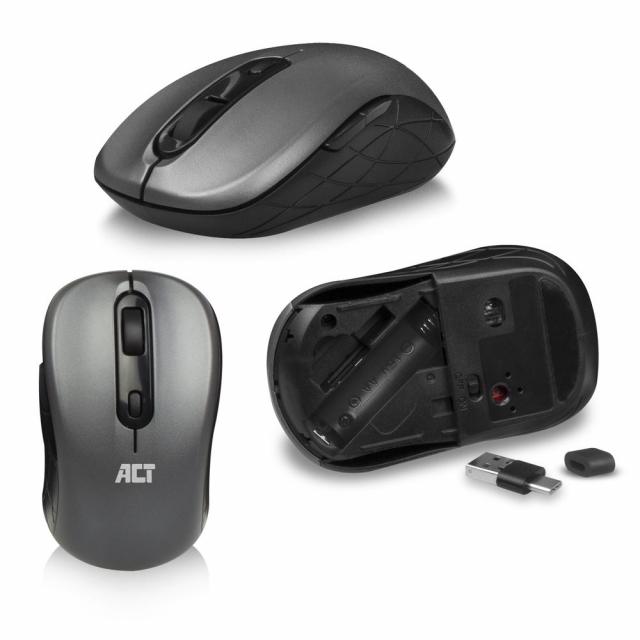 ACT Wireless Keyboard and Mouse set, USB-C/USB-A combi receiver 