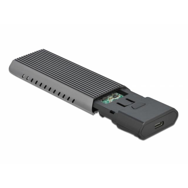 Delock External USB Type-C™ Combo Enclosure for M.2 NVMe PCIe or SATA SSD - tool free