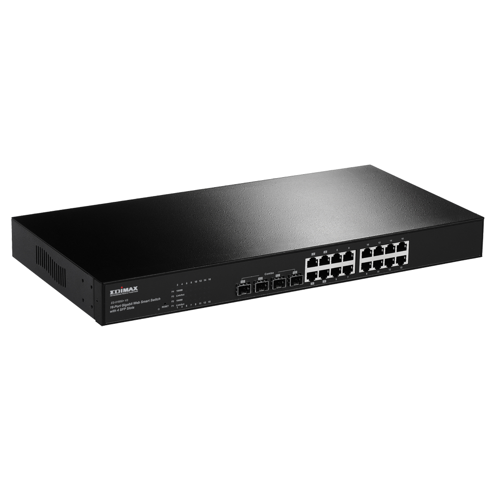 Суич Edimax ES-5160G+ v3 16 порта с 4x SFP порта, Гигабитова мрежа, за монтаж в шкаф