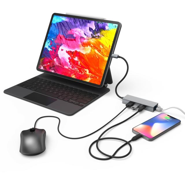 4-портов хъб USB-C, HAMA-200108 