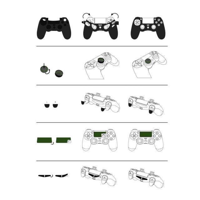 Hama 7-In-1 "Undead” Accessories Set for the Dualshock 4 Controller PS4/Slim/Pro 