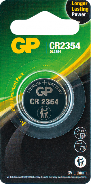 Литиева бутонна батерия GP  CR-2354 3V  1 бр. в блистер /цена за 1 бр./ 