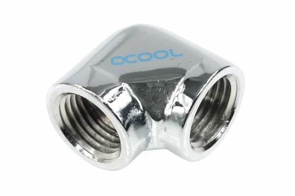 Alphacool HF L-connector G1/4 inner thread to G1/4 inner thread, chrome 