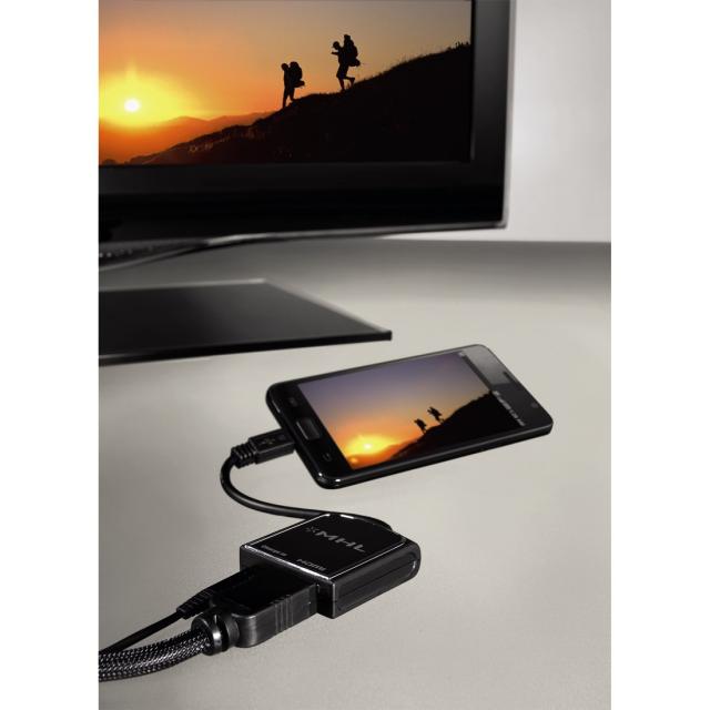 Adapter HAMA MHL (Mobile High-Definition Link) 54510, Black 