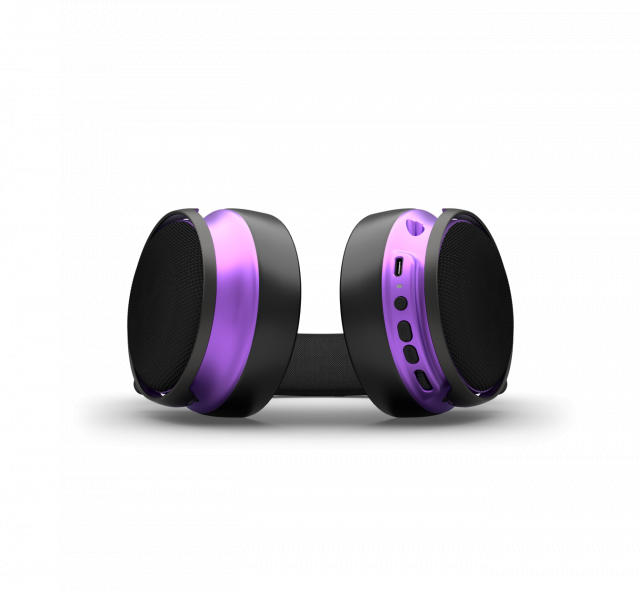 Геймърски безжични слушалки Dark Project Sono Wireless - Black/Violet 