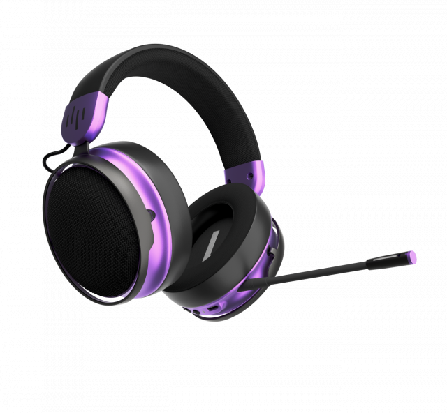Геймърски безжични слушалки Dark Project Sono Wireless - Black/Violet 