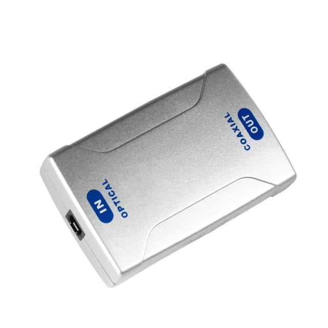 Digital Converter HAMA 42905, Optical IN ODT (Toslink)/Coax OUT, Silver 