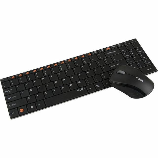 Комплект клавиатура и мишка RAPOO 9060,Безжичен, Черен