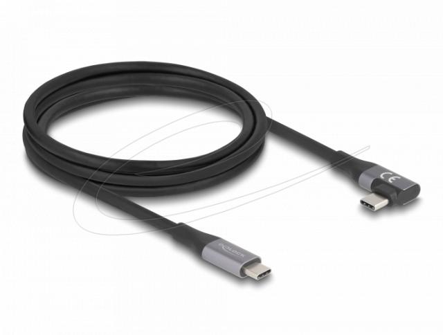 Delock USB 20 Gbps cable angled left / right USB PD 3.1 Extended Power Range 240 W 2 m 
