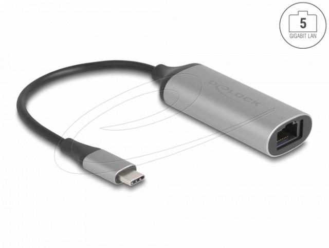 Delock Мрежов адаптер USB Type-C към 5 GbpsLAN 