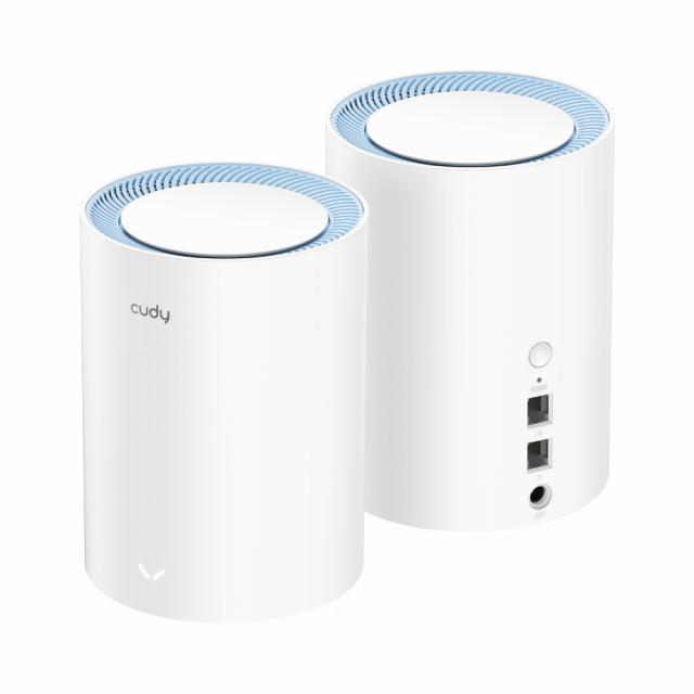 Безжична Mesh система Cudy M1200 2, AC1200 Dual Band, 2.4/5 GHz, 300 -  867 Mbps, 2 броя 