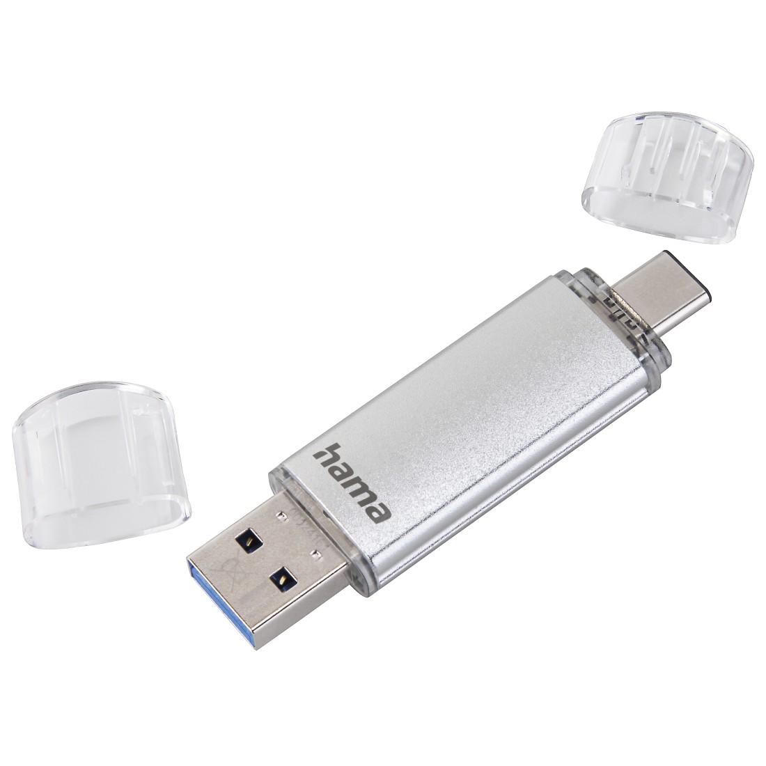 USB памет HAMA Тип USB-C/USB-A 3.0 Laeta, 32GB, 40 MB/s, silver