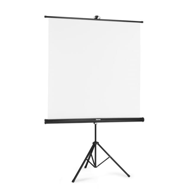 Hama Screen with tripod, 125 x 125 cm, 2-in-1, mobile set, 21575 