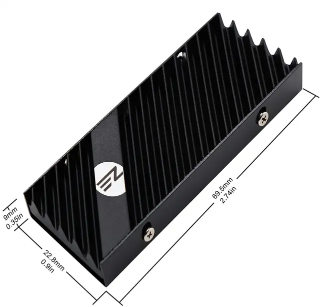 M.2 Heatsink EZDIY-FAB for NVMe SSD - Black 