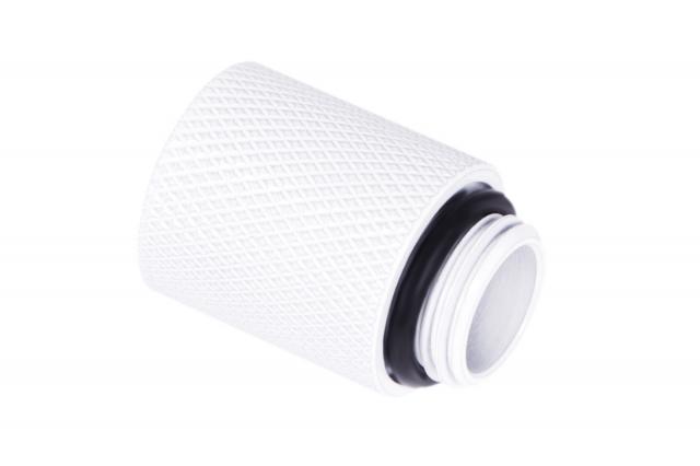 Удължител Alphacool Eiszapfen, 20 mm, G1/4 вънжна към G1/4 вътрешна резба, Бял 