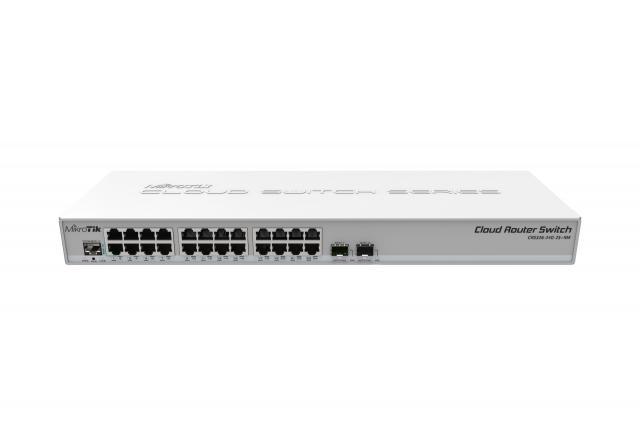 Switch Mikrotik CRS326-24G-2S+RM, 24xGigabit LAN, 2xSFP+ cages 
