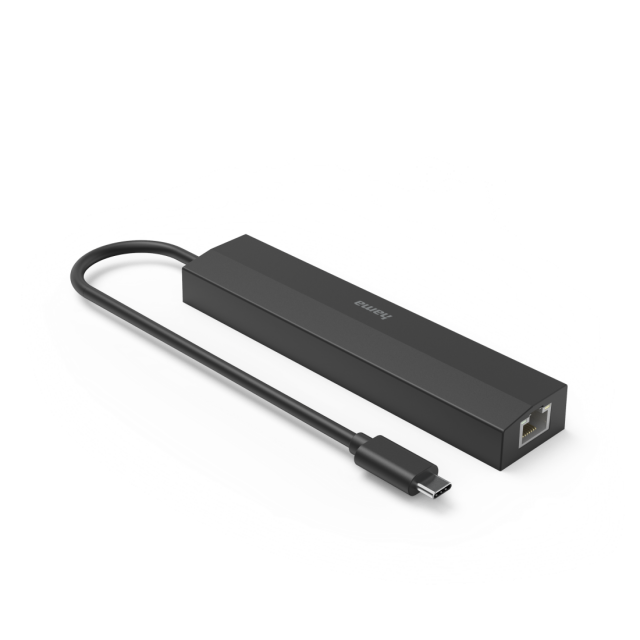 USB-C хъб HAMA, мултипорт, 6 порта, 3 x USB-A, USB-C, HDMI, LAN/Ethernet 
