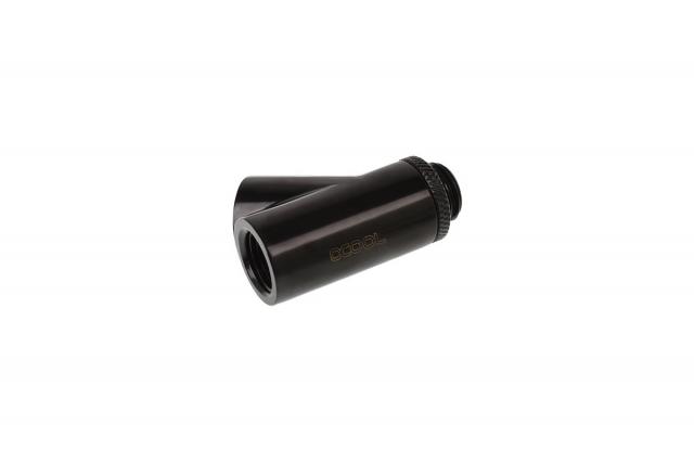 Alphacool Eiszapfen Y-connector 45° rotatable G1/4 outer thread to 2x G1/4 inner thread - deep black 