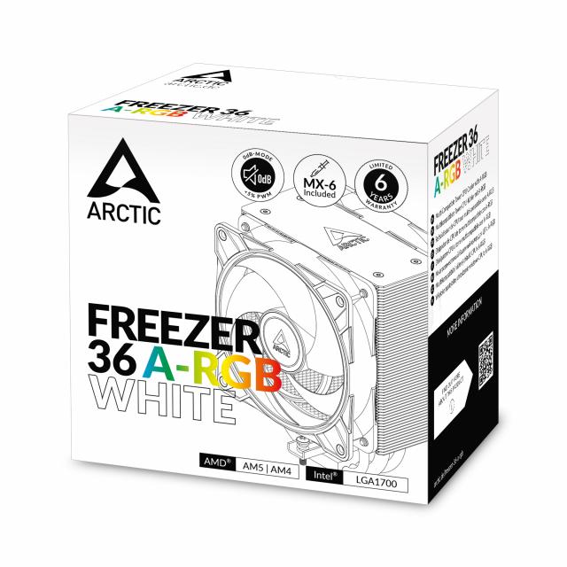 CPU Cooler ARCTIC Freezer 36 A-RGB White - ACFRE00125A 