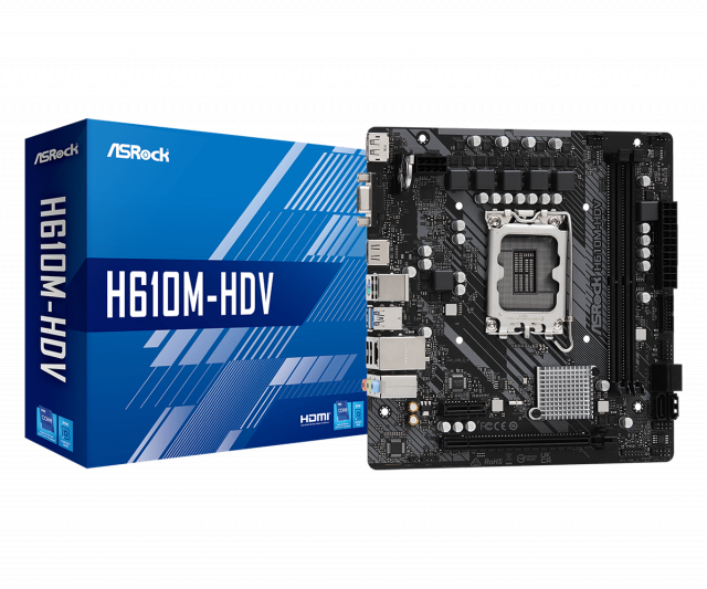 Motherboard ASRock H610M-HDV, LGA1700, mATX 