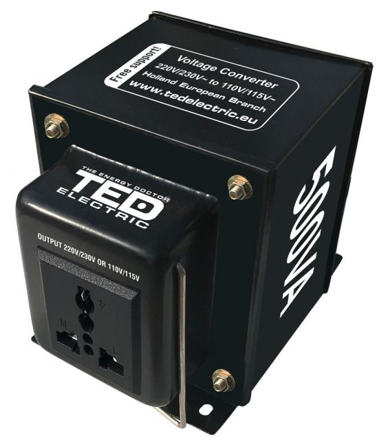 TED ELECTRIC voltage converter  220V / 110V  Up / Down  500VA  TED003676 