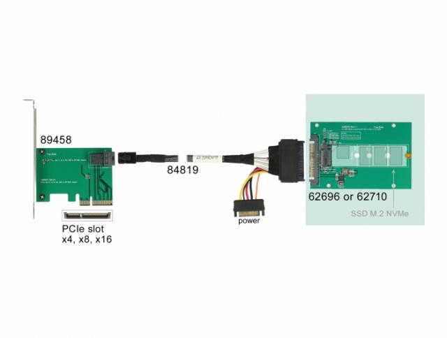 Delock 2.5″ Converter U.2 SFF-8639 > M.2 NVMe Key M 