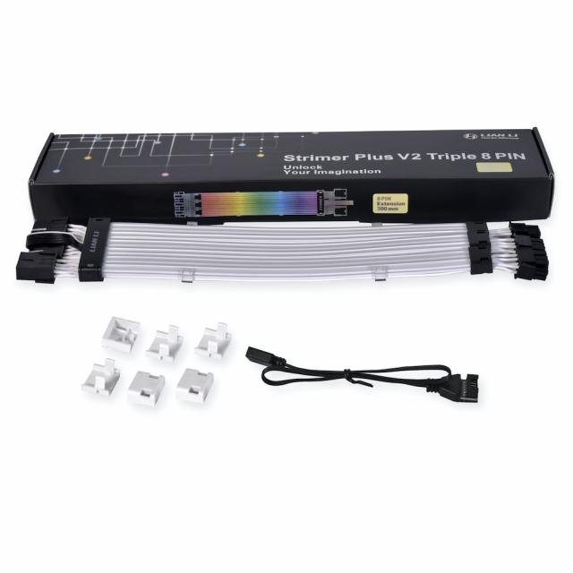 Lian Li Strimer Plus V2 Triple 8-pin ARGB GPU Extension Cable 