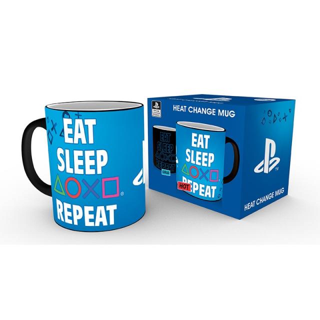 Чаша ABYSTYLE PLAYSTATION Mug Heat Change Eat Sleep Repeat 