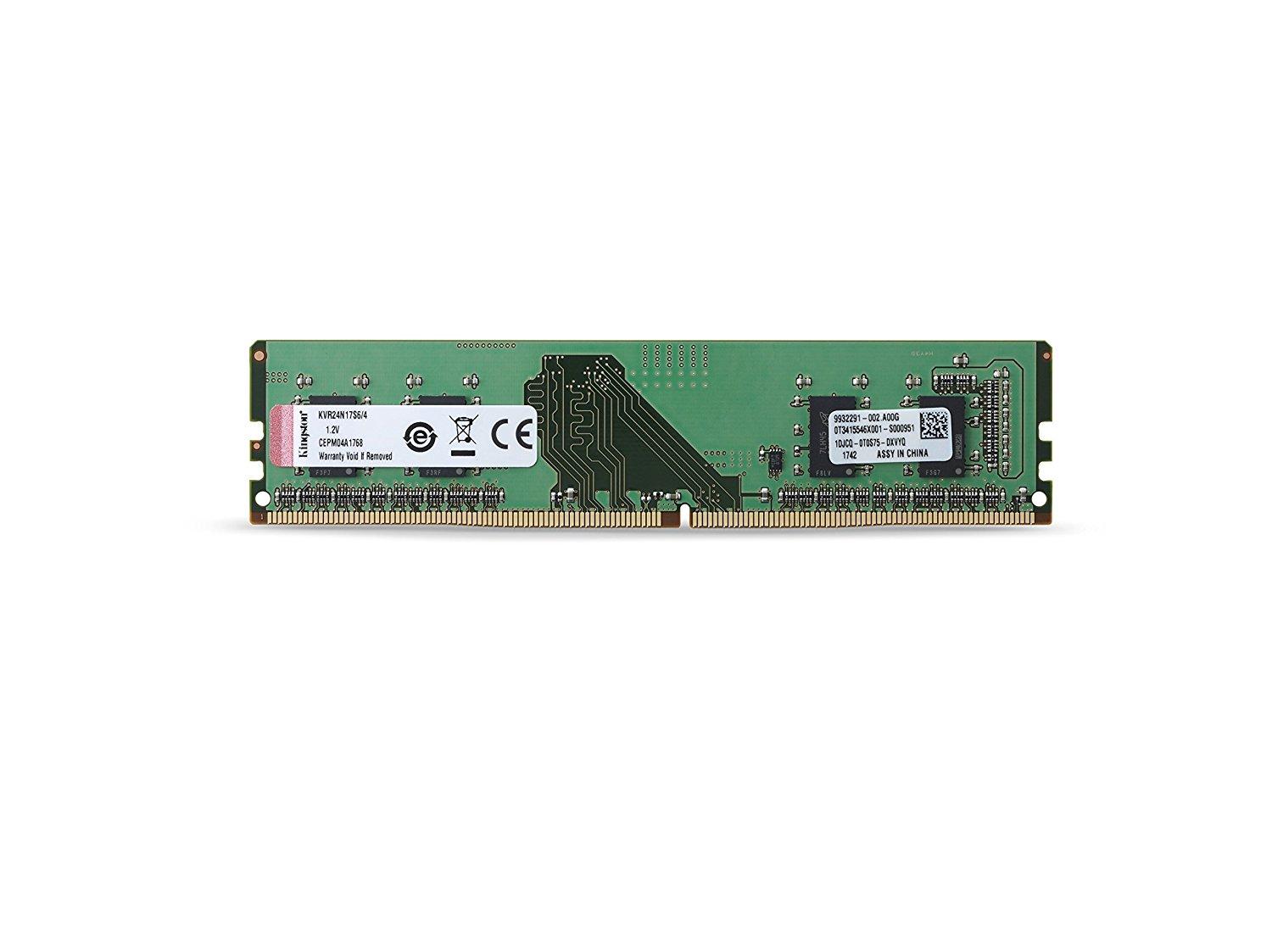 Памет Kingston 4GB DDR4 PC4-19200 2400MHz CL17 KVR24N17S6/4