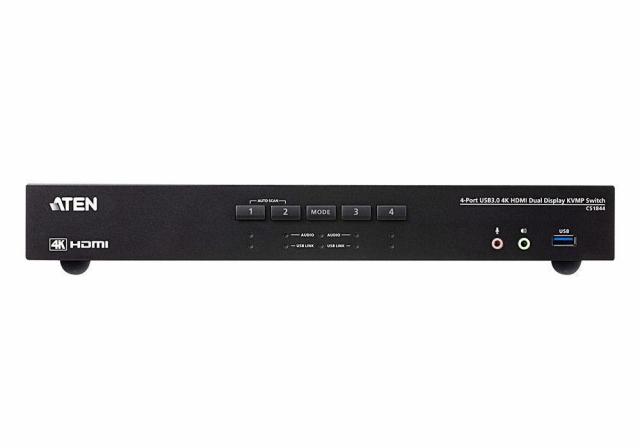 4-Port USB 3.0 4K HDMI Dual Display KVMP Switch 